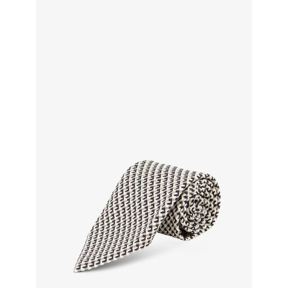 Tom Ford Men Silk Tie With Geometric Pattern